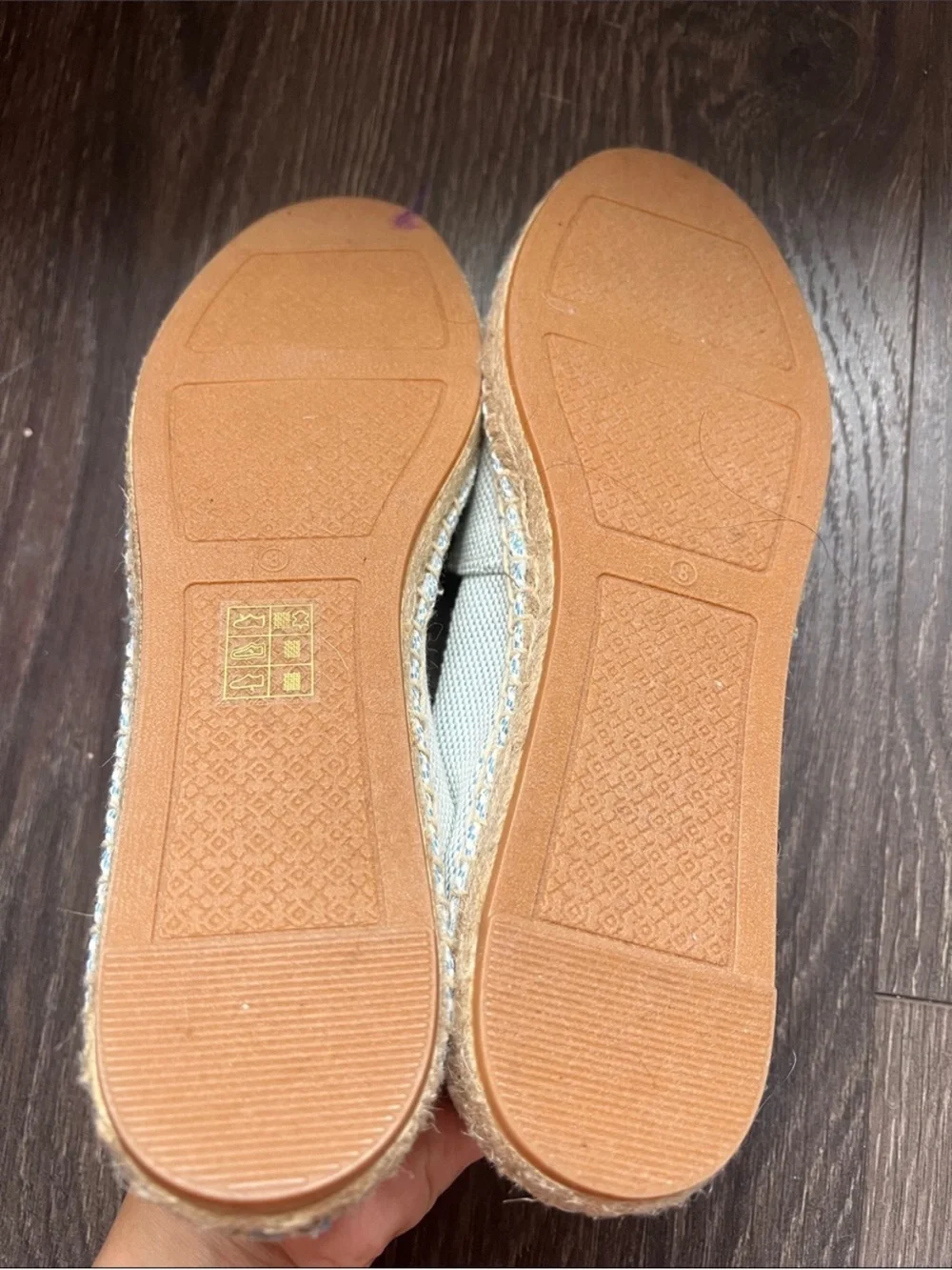 Tory Burch Colorblock Espadrille Flat in Seltzer Blue size 8